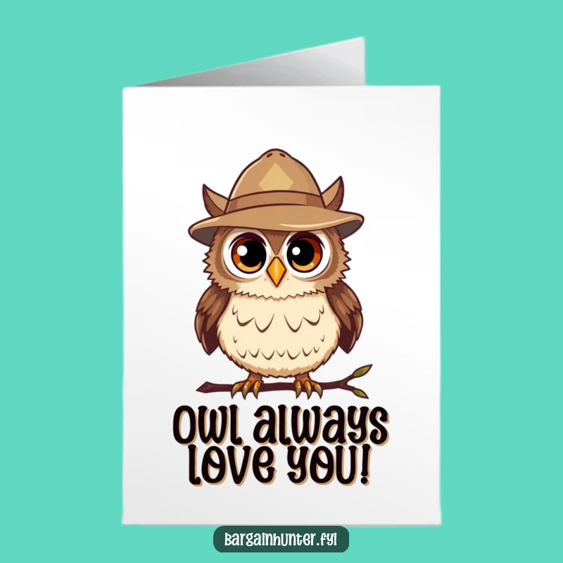 Free Printable Birthday Card: Bargain Hunter Owl, Funny Downloadable Gift for Savers!