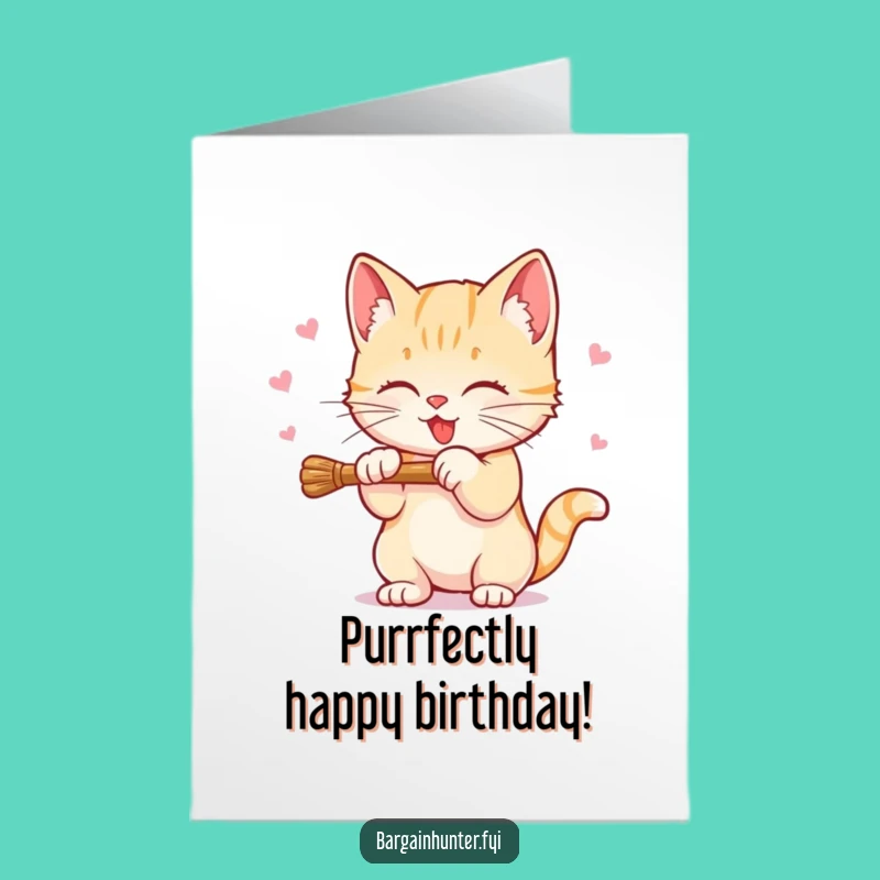 Free Printable Birthday Card: Playful Kitten Discount, Funny Downloadable Gift!