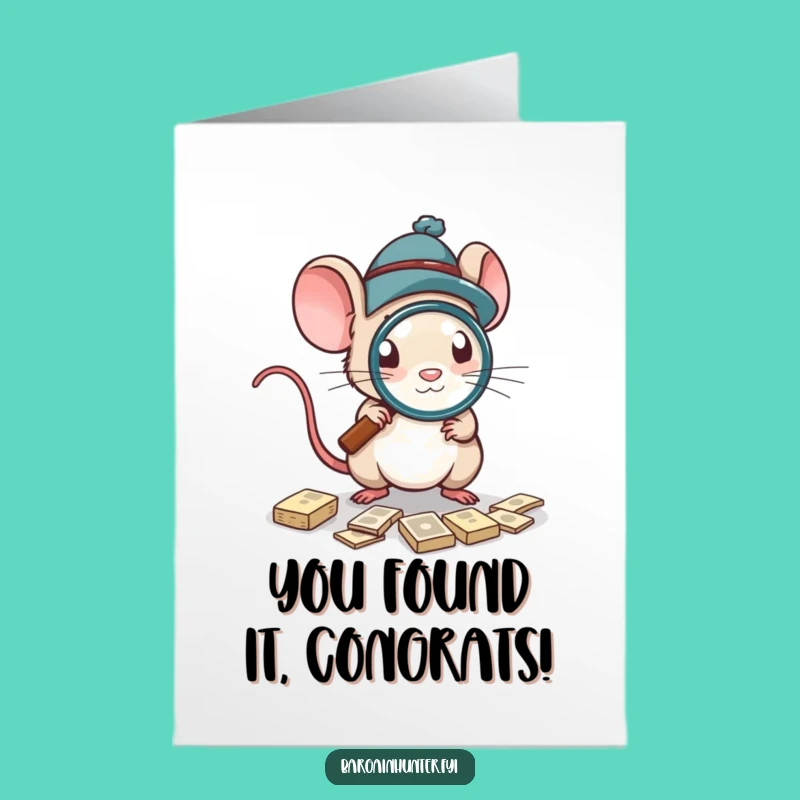 Free Printable Congrats Card: Mouse Deal Hunter, Hilarious Downloadable Gift