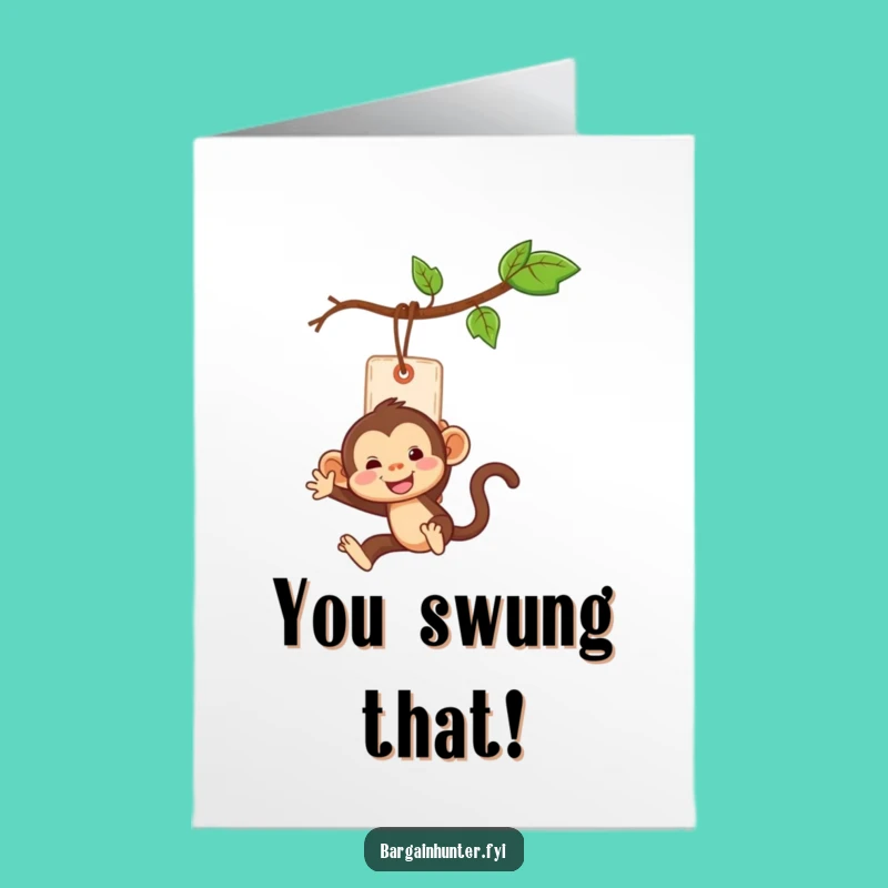 Free Printable Congratulations Card: Monkey Tarzan Price Tag, Funny Downloadable