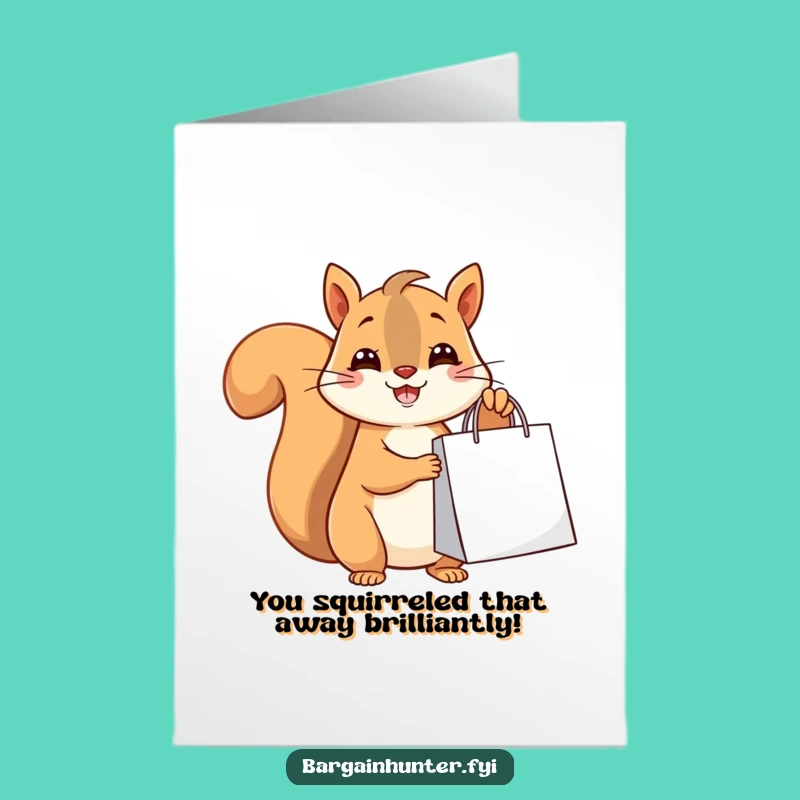 Squirrel Shopping Free Printable Congratulations Card - Happy Finds!