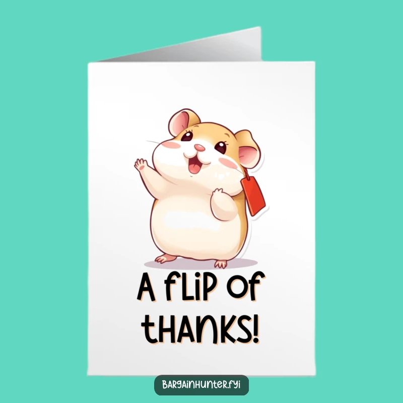 Free Printable Hamster Card: Funny Thank You Downloadable Gift for Amazing Deeds