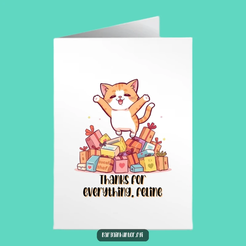 Free Printable Thank You Card: Savvy Cat - Humorous Downloadable Gift of Gratitude