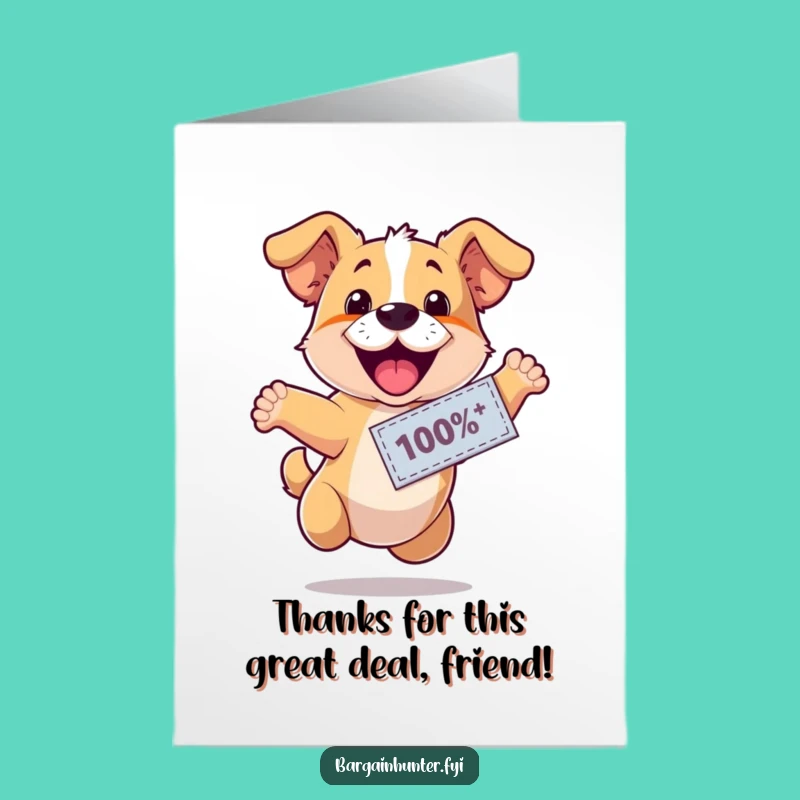 Free Printable Thank You Dog Card: Funny Downloadable Gift for Pawsome Gratitude