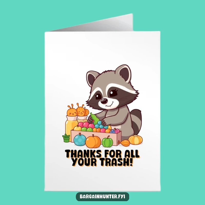 Free Printable Thank You Card: Raccoon Colors! Thoughtful Downloadable Gift