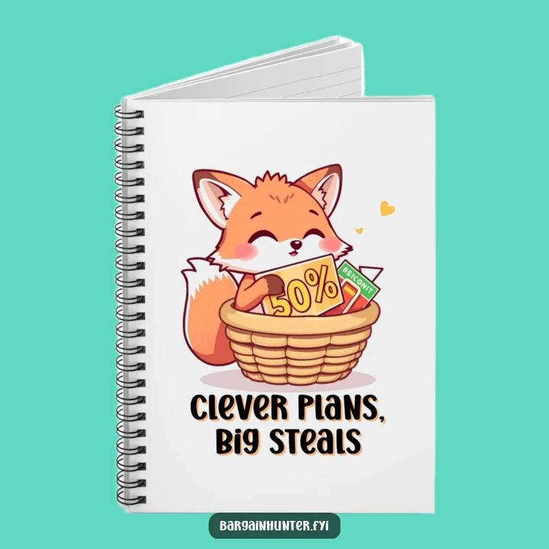 Funny Fox Notebook: Jot Down Deals with This Playful Bargain Gift