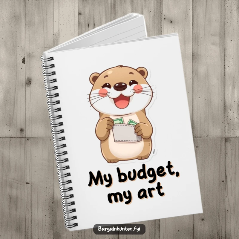 Funny Otter Notebook: A delighted otter proudly displays its pocket change. Amusing journal for note-taking and savings tracking.