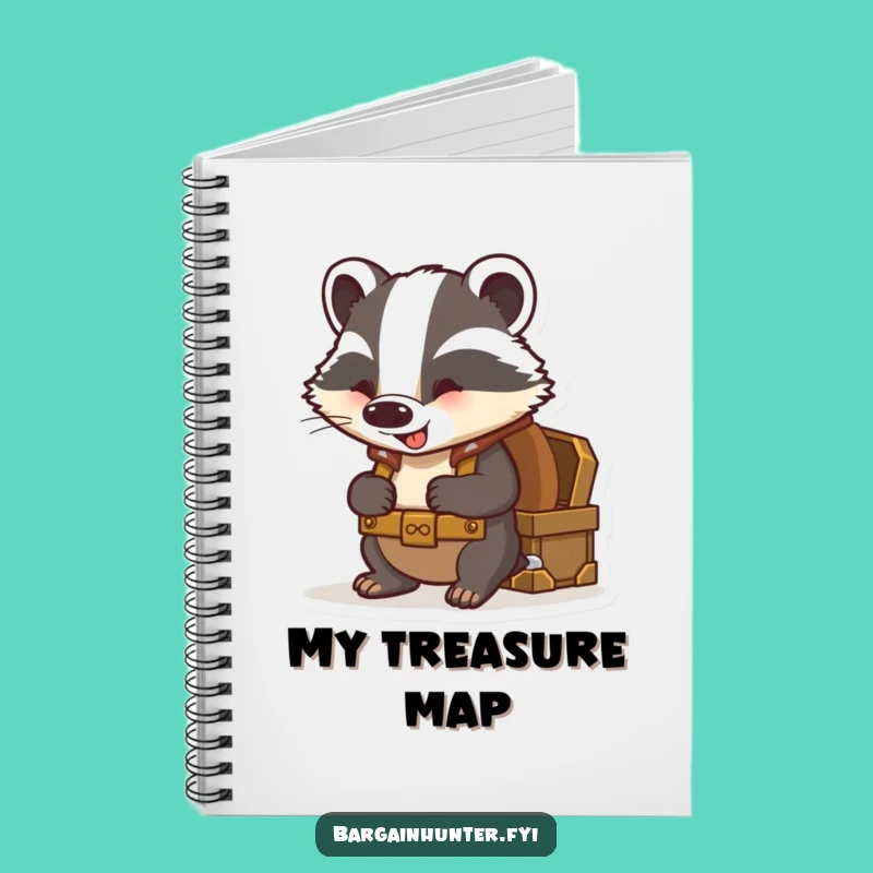 Funny Badger Treasure Notebook - Humorous Journal for Explorers