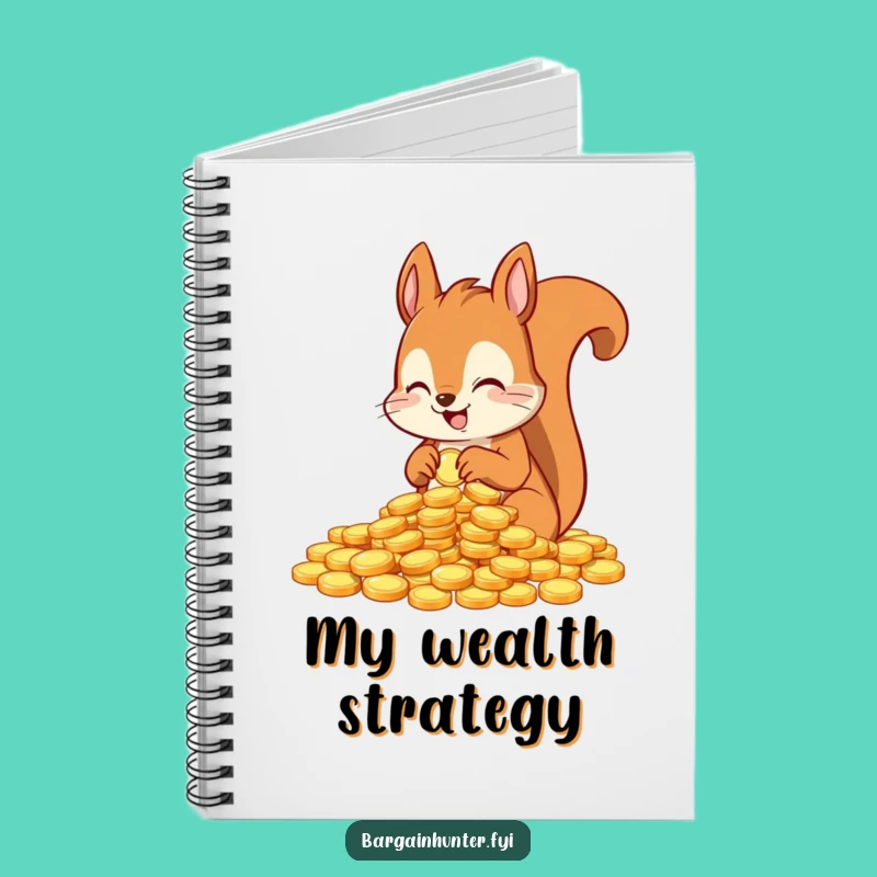Funny Squirrel Coin Notebook - Jot Down Finances With Hilarious Savings Goals
