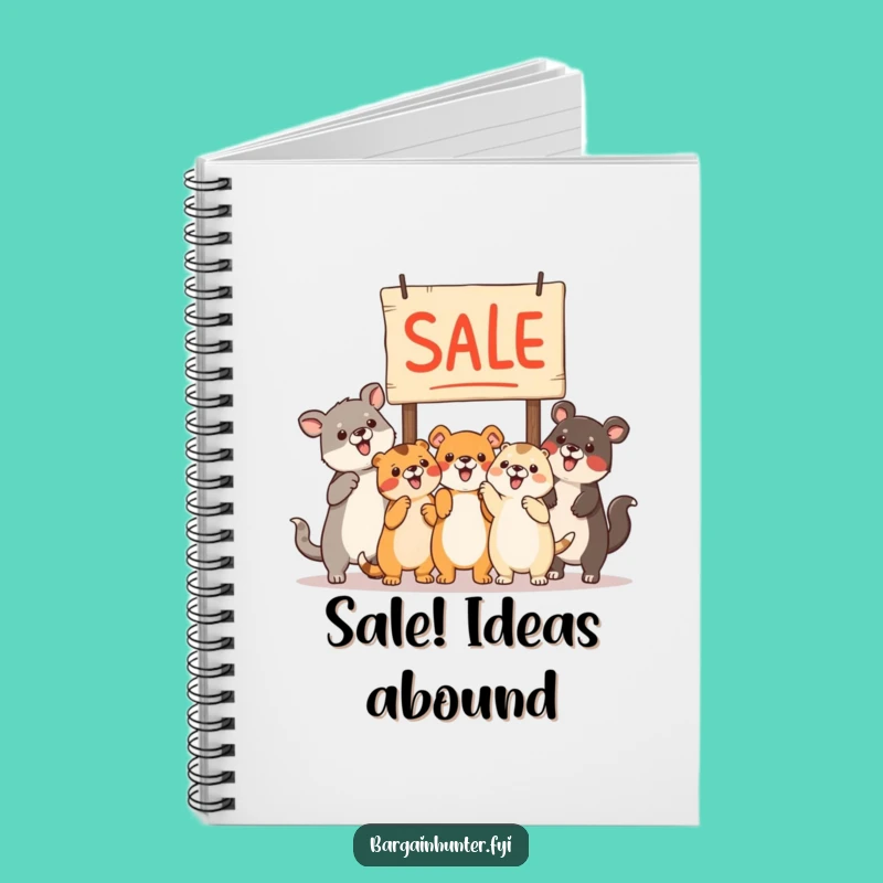 Funny Animals Sale Sign Notebook - Plan Your Savings Funny Gift!