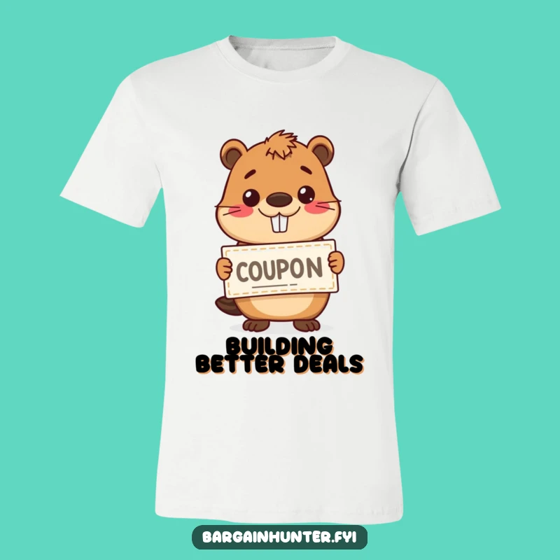 Funny Happy Beaver Coupon T-Shirt - Wear Your Savings Smile Proudly