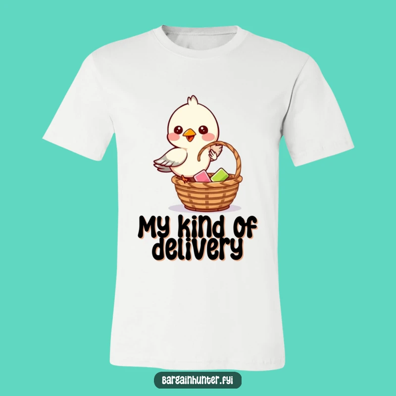 Funny Bird Mischief T-Shirt: Cheeky Flyer Dropping Item - Comical Design