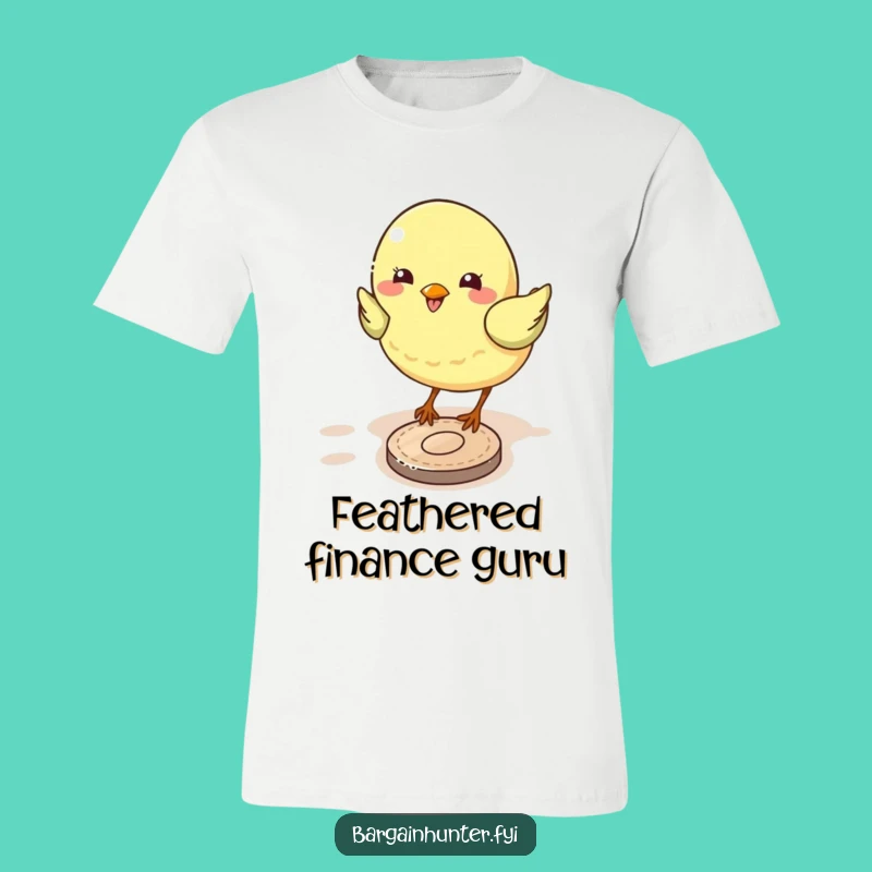 Funny Bird Pecking Coin T-Shirt: Wear Your Luck with This Hilarious Tee!