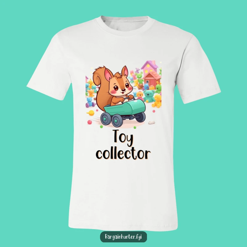 Funny Playful Squirrel Toy Cart T-Shirt - Energetic & Whimsical Tee