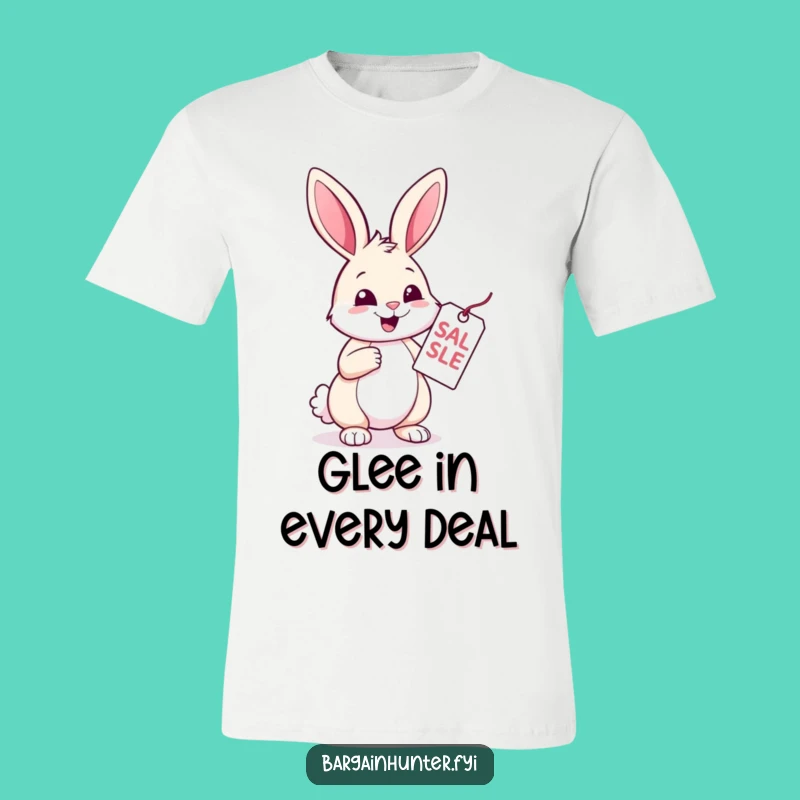 Funny Rabbit Shirt: Cheerful Sale Tag Examiner, Perfect Deal Hunter's Gift