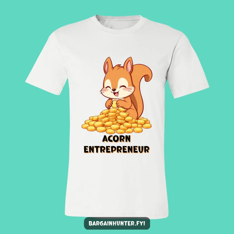 Funny Squirrel's Fortune Tee - Hilarious Coin Counting Shirt for Savers