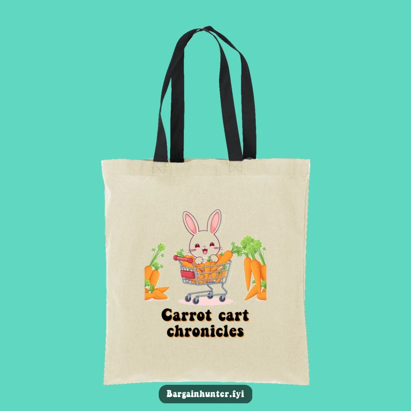 Funny Rabbit Grocery Tote Bag, Humorous Veggie Haul Accessory, Ideal Gift