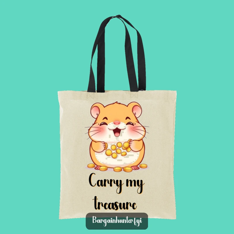 Hamster Gold Coin Tote Bag: Carry Your Savings, A Funny Saver's Funny Gift!