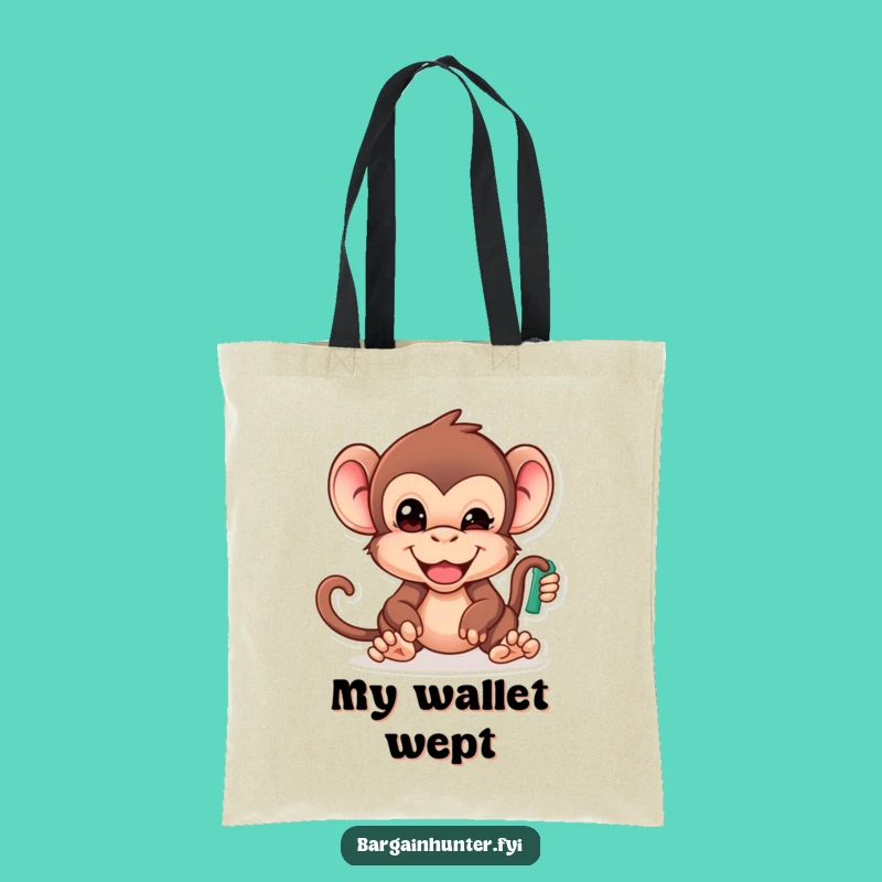 Cheeky Monkey Tote Bag: Carry Your Laughs, A Funny Bargain Hunter's Funny Gift!
