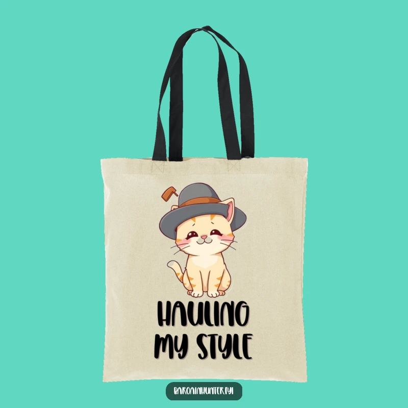 Funny Cat Hat Tote Bag: Carry Your Style with this Playful Design