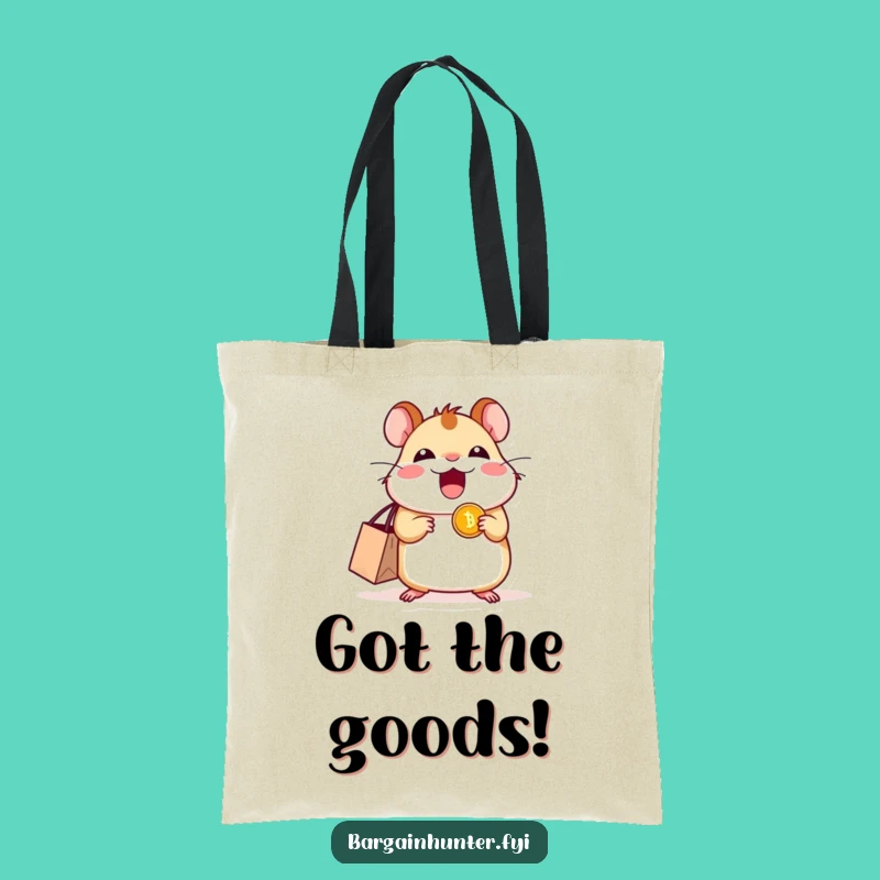 Funny Excited Hamster Coin Tote Bag - Chic & Practical Shopping Accessory