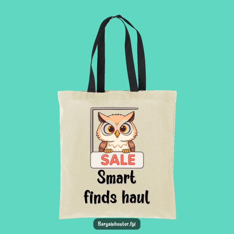 Funny Owl Sale Tote Bag - Stylish Carry-All for Savvy Shoppers