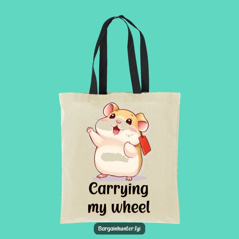 Funny Playful Hamster Tote Bag - Acrobat's Carry-All