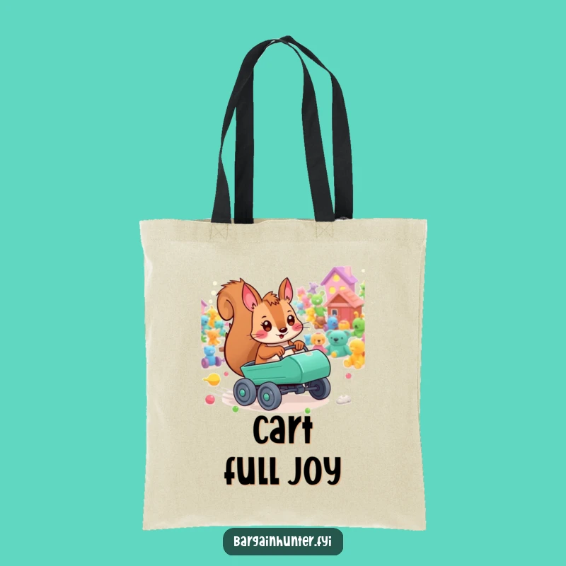 Funny Playful Squirrel Toy Cart Tote Bag - Chic & Fun Accessory