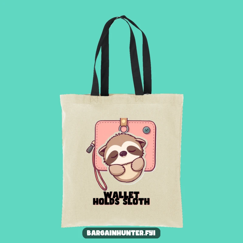 Funny Sloth Wallet Tote Bag: Carry Your Essentials with Relaxed Style