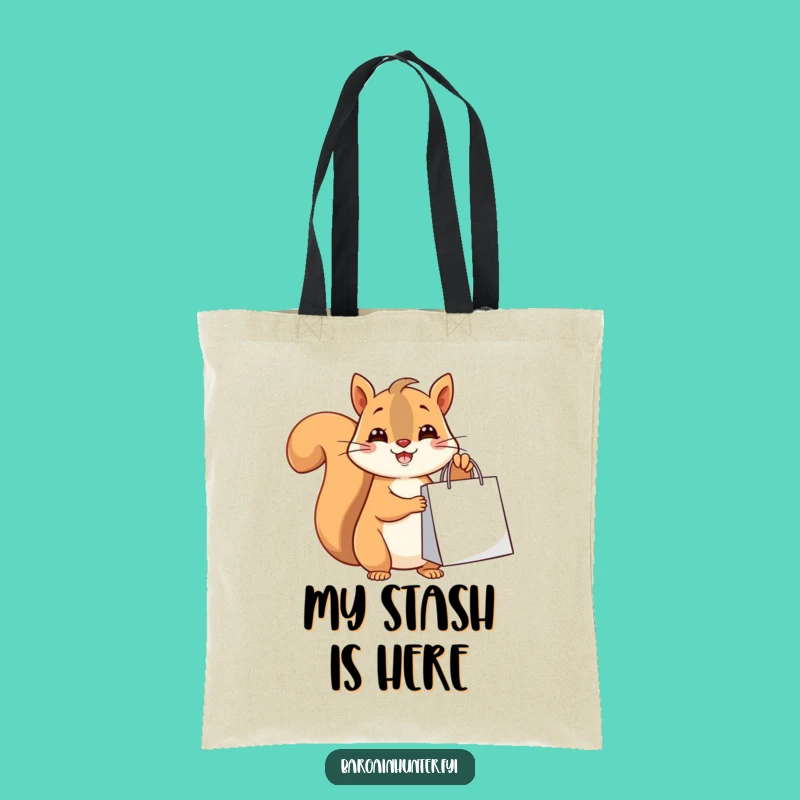 Funny Squirrel Shopper Tote Bag: Cute Animal Lover Carry-All Gift!