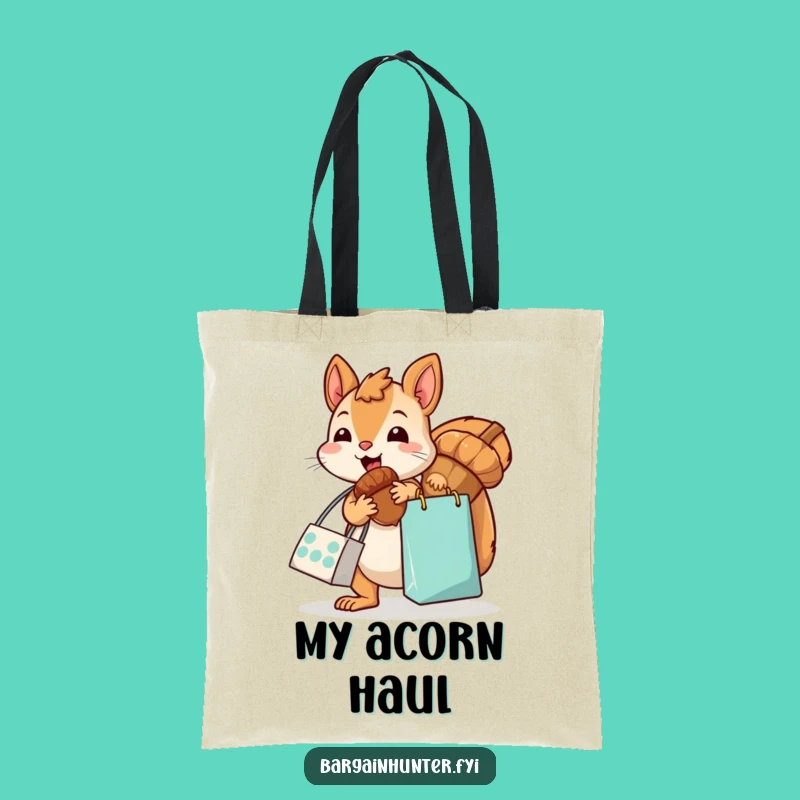 Funny Kawaii Squirrel Acorn Tote Bag - Carry Your Treasures in Style