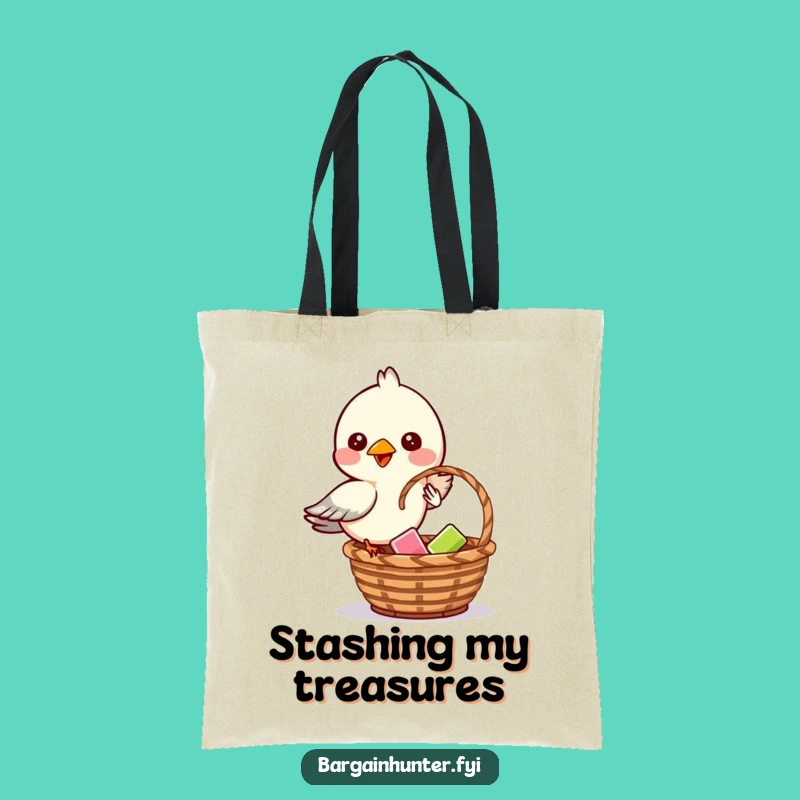 Funny Bird Mischief Tote Bag: Cheeky Flyer Dropping Item - Carry Your Fun